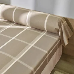 Linge de lit César en coton imprimé carreaux