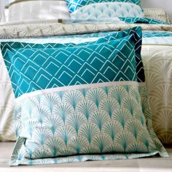 Linge de lit Eddy en coton à motifs graphiques