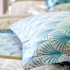 Linge de lit Eddy en coton à motifs graphiques