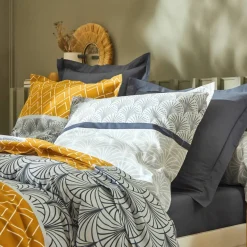 Linge de lit Eddy en coton à motifs graphiques