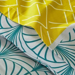Linge de lit Eddy en coton à motifs graphiques