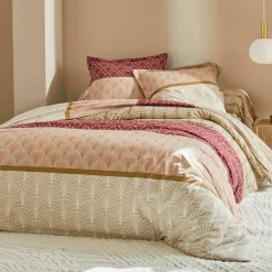 Linge de lit Eddy en coton à motifs graphiques