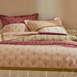 Linge de lit Eddy en coton à motifs graphiques