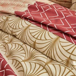 Linge de lit Eddy en coton à motifs graphiques