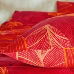 Linge de lit Elsa en polycoton à motifs feuilles