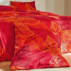 Linge de lit Elsa en polycoton à motifs feuilles