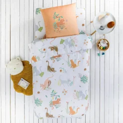 Linge de lit enfant Chafou imprimé chats - coton