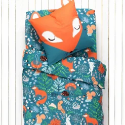 Linge de lit enfant imprimé Champy en coton biologique(**)