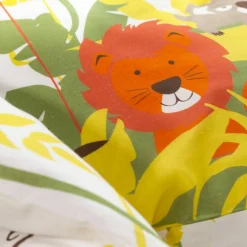 Linge de lit enfant Jungle imprimé animaux 1 personne - coton
