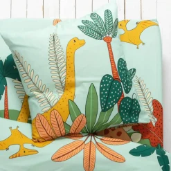 Linge de lit enfant Jurassi coton - Imprimé dinosaure