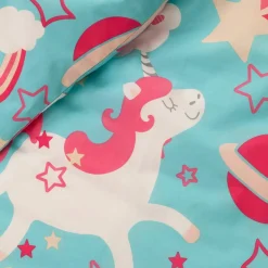 Linge de lit enfant à motif Licorne en coton biologique(**)