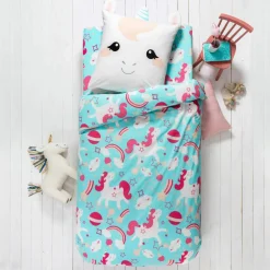 Linge de lit enfant à motif Licorne en coton biologique(**)