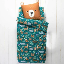 Linge de lit enfant à motifs Ourson en coton biologique(**)