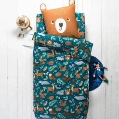 Linge de lit enfant à motifs Ourson en coton biologique(**)