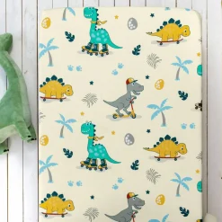 Linge de lit enfant à motifs skate Dinoroul 1 personne - coton