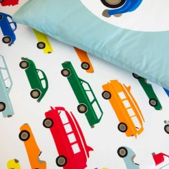Linge de lit enfant Vroum coton - Imprimé voitures