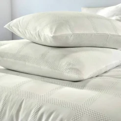 Linge de lit gaufré en coton uni