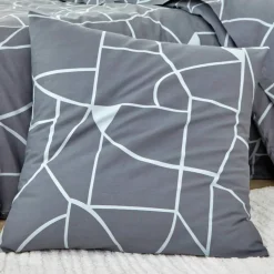 Linge de lit Geoffroy en coton à motifs graphiques