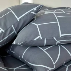 Linge de lit Geoffroy en coton à motifs graphiques