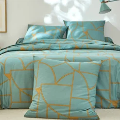 Linge de lit Geoffroy en coton à motifs graphiques