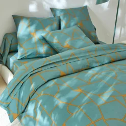 Linge de lit Geoffroy en coton à motifs graphiques
