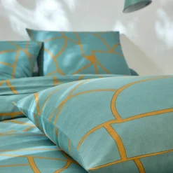 Linge de lit Geoffroy en coton à motifs graphiques