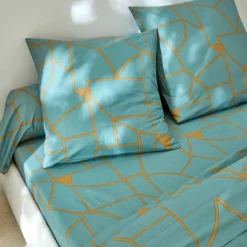 Linge de lit Geoffroy en coton à motifs graphiques