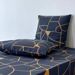 Linge de lit Geoffroy en coton à motifs graphiques