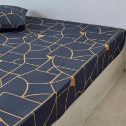 Linge de lit Geoffroy en coton à motifs graphiques