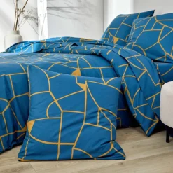 Linge de lit Geoffroy en coton à motifs graphiques