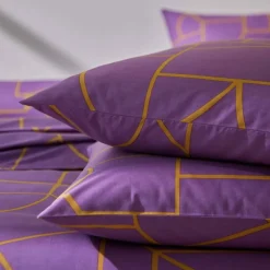 Linge de lit Geoffroy en coton à motifs graphiques
