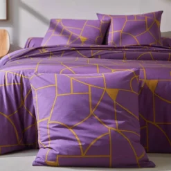 Linge de lit Geoffroy en coton à motifs graphiques