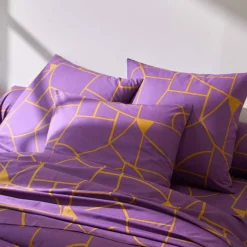 Linge de lit Geoffroy en coton à motifs graphiques