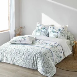 Linge de lit Julie en coton imprimé herbier
