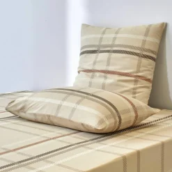 Linge de lit Karl imprimé écossais, en coton