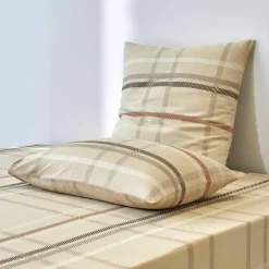 Linge de lit Karl imprimé écossais, en flanelle