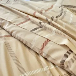 Linge de lit Karl imprimé écossais, en flanelle