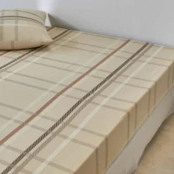 Linge de lit Karl imprimé écossais, en flanelle