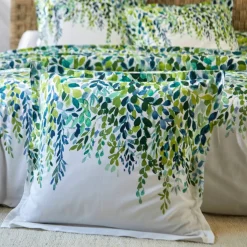 Linge de lit Léonie en coton imprimé végétal