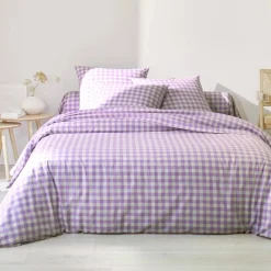Linge de lit Lou imprimé carreaux - en coton