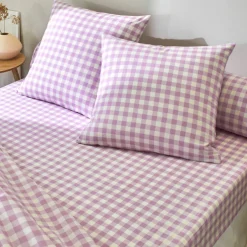 Linge de lit Lou imprimé carreaux - en coton