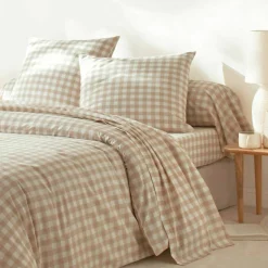 Linge de lit Lou imprimé carreaux - en coton