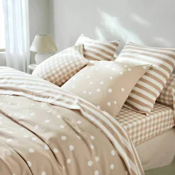Linge de lit Lou imprimé carreaux - en coton