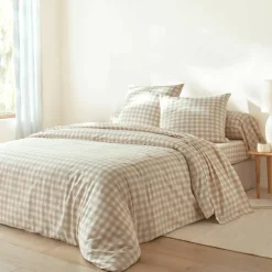 Linge de lit Lou imprimé carreaux - en coton