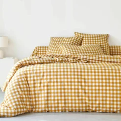 Linge de lit Lou imprimé carreaux - en coton