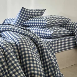 Linge de lit Lou imprimé carreaux - en coton