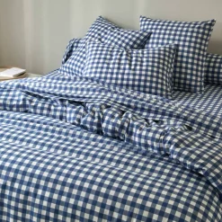 Linge de lit Lou imprimé carreaux - en coton