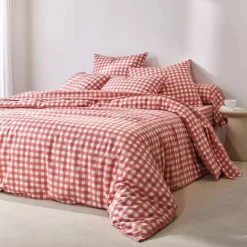 Linge de lit Lou imprimé carreaux - en coton