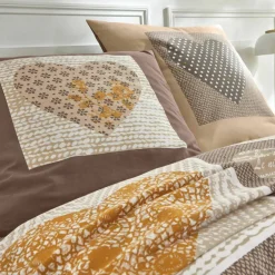 Linge de lit Lovely en coton imprimé coeurs