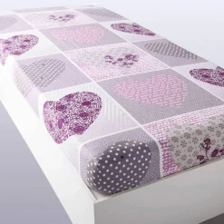 Linge de lit Lovely en coton imprimé coeurs